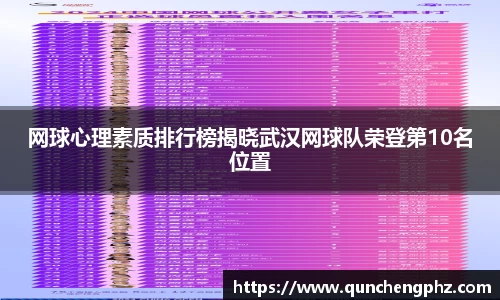 网球心理素质排行榜揭晓武汉网球队荣登第10名位置