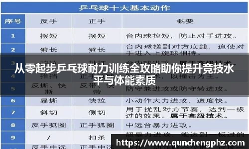 从零起步乒乓球耐力训练全攻略助你提升竞技水平与体能素质